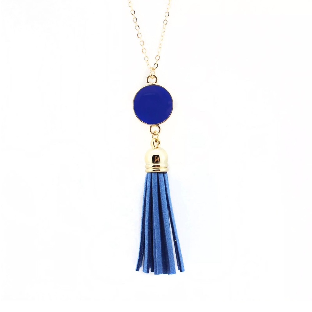UK Kentucky Royal Blue French Drop Necklace